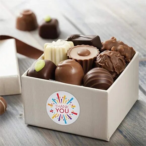 50 PCS Business Thank You Stickers 1.5 " Round Size| Multi Color Fancy - Picture 3 of 4